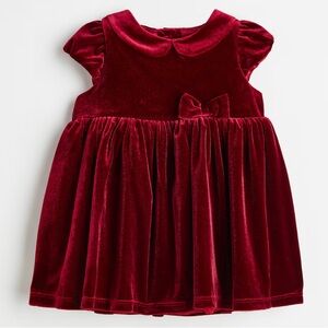 H&M toddler girl Velour Puff Sleeved Dress dress size 2T